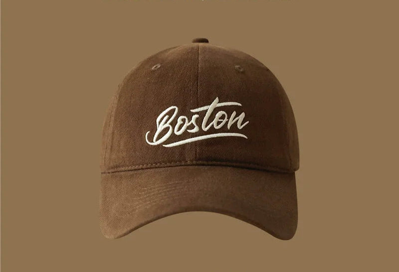 Gorra depotiva con bordado de letras, color liso, ligera, ajustable, unisex