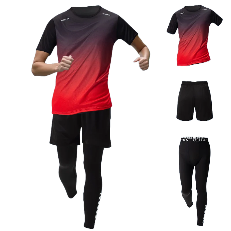 Conjunto deportivo de 3 piezas para hombre con protección solar