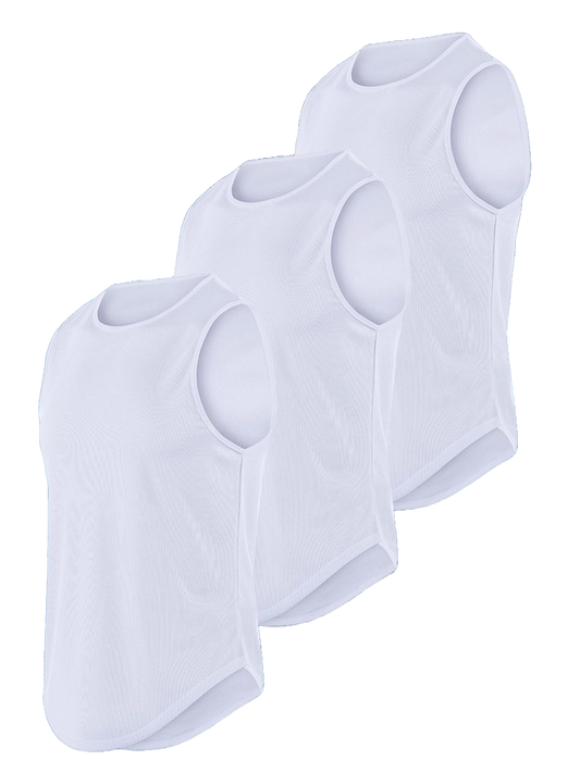 3 playeras depotivas sin mangas para hombre