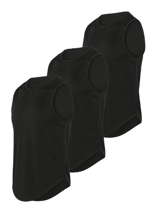 3 playeras depotivas sin mangas para hombre