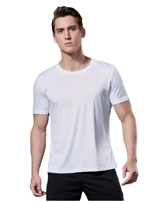 Set of 3 men's crew neck t-shirts, soft, breathable and durable