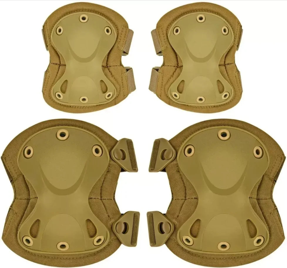 2 rodilleras y 2 coderas tácticas para ciclismo y motocicleta