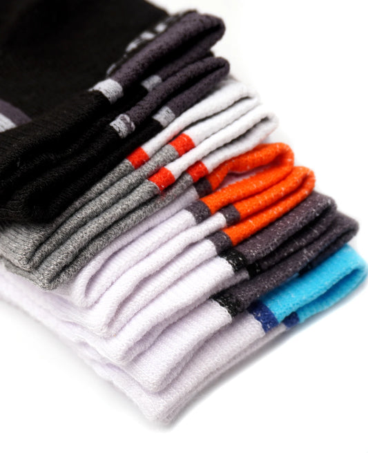 12 pares de calcetines cortos para hombre en combinación de colores mixtos