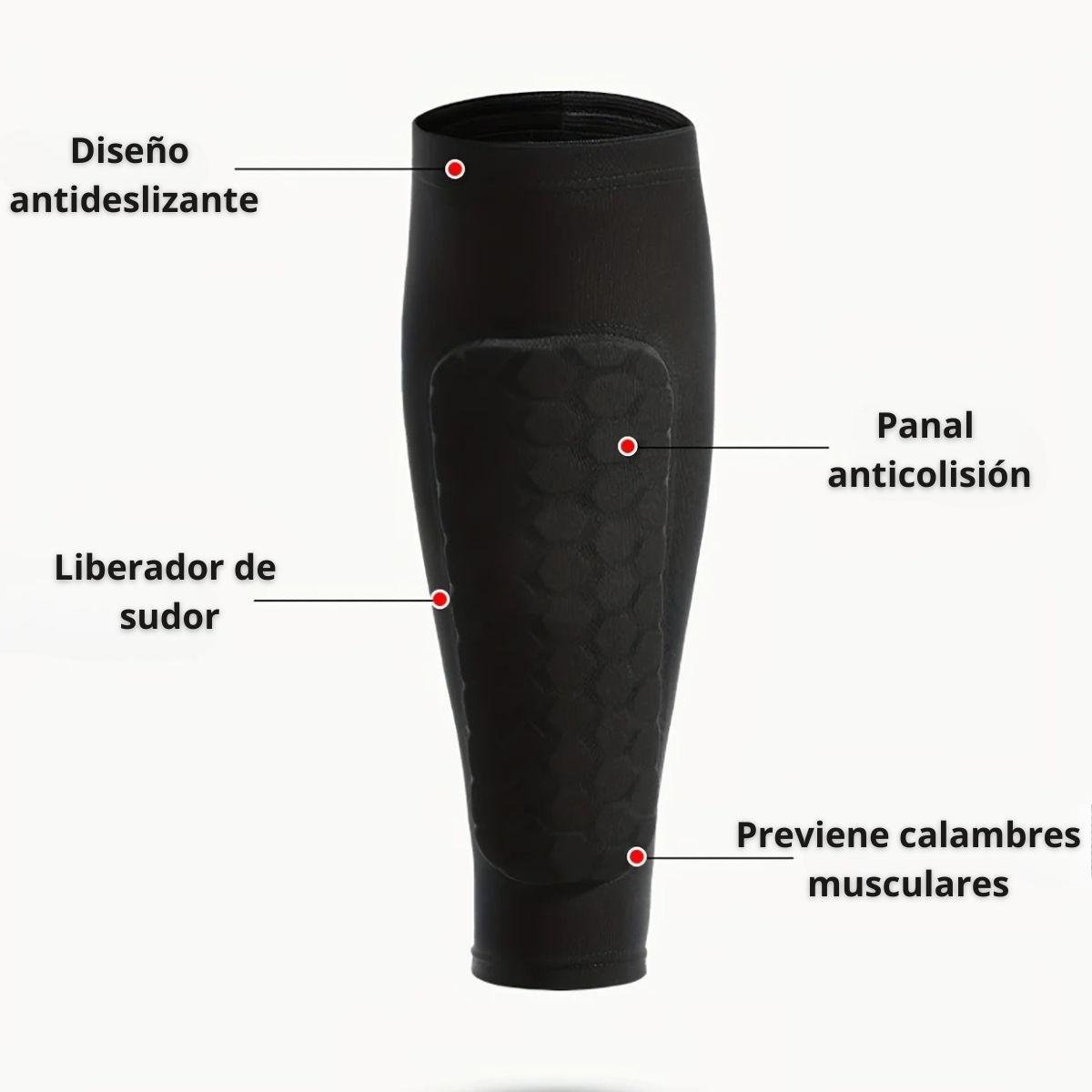 2 espinilleras de fútbol, funda de compresión para pantorrillas con almohadillas de panal