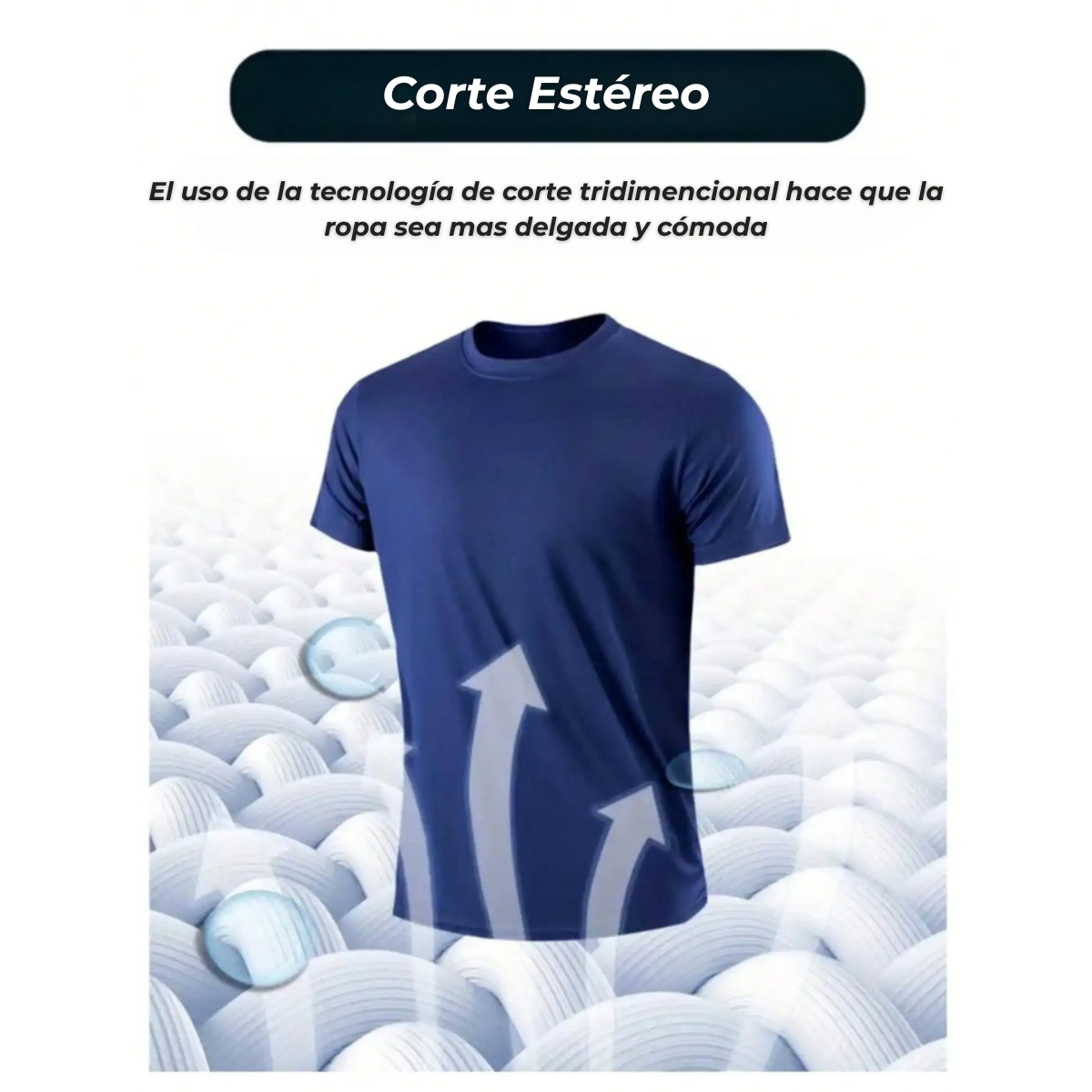 Set 3 camisetas de cuello redondo para hombre, suaves, transpirables y resistentes