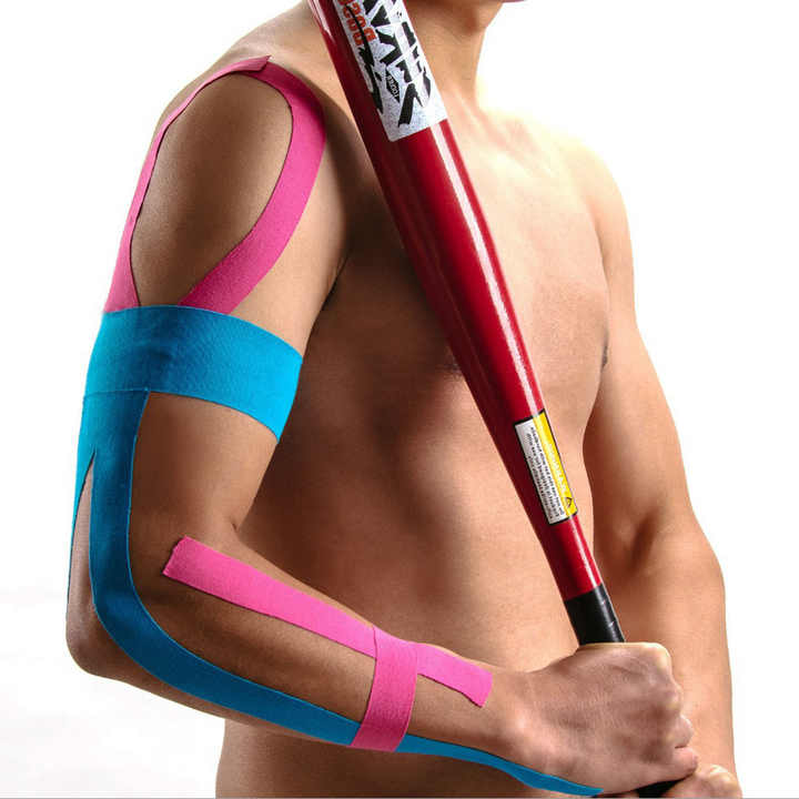 Elastic kinesiology tape for athletic recovery and muscle pain relief