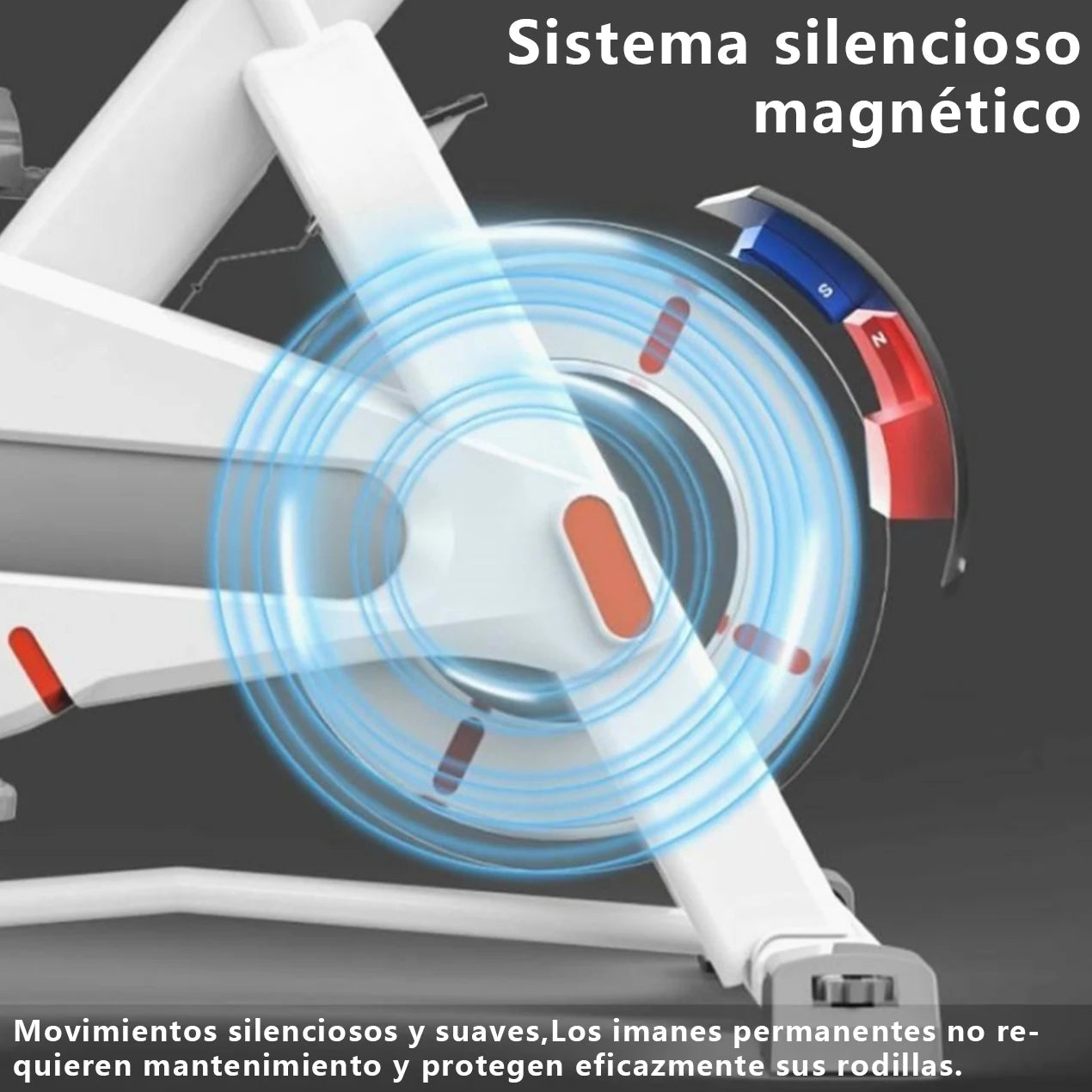 Bicicleta de fitness con tres ruedas fijas y magnéticas para entrenamiento y rehabilitación