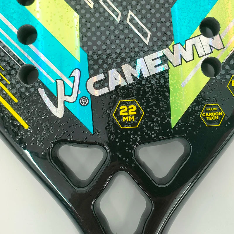 Pala de padel 3K de fibra de carbono con superficie rugosa para deportes al aire libre