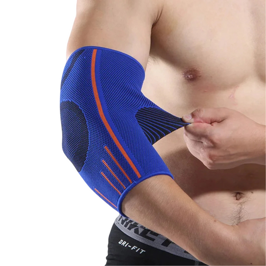Elastic sports elbow pad