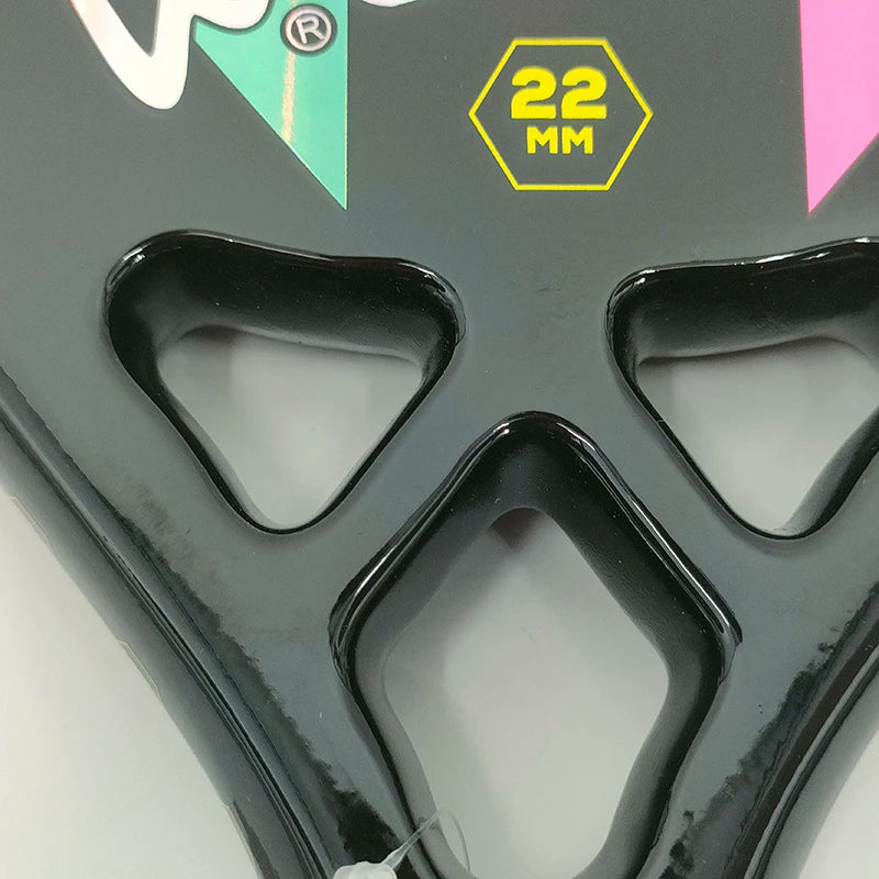 Pala de padel 3K de fibra de carbono con superficie rugosa para deportes al aire libre