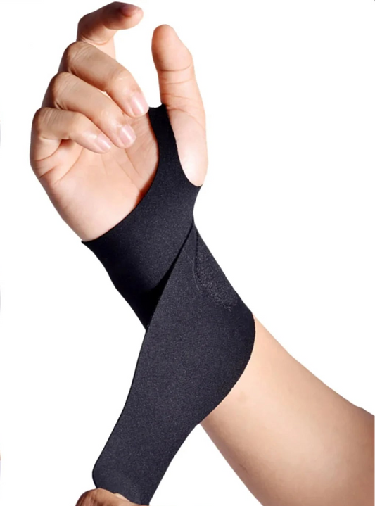 1 Muñequera de compresión fina ajustable Unisex, soporte de seguridad para ejercicios