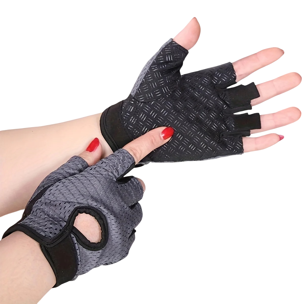 Unisex Breathable Non-Slip Half Finger Cycling Gym Gloves
