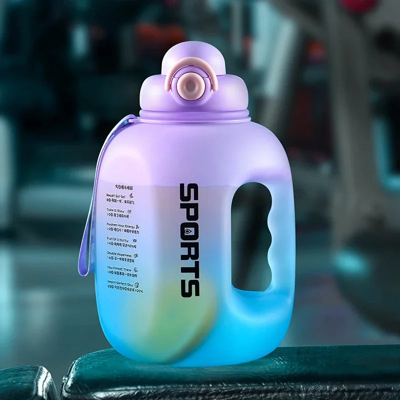 Botella de agua deportiva portátil de gran capacidad 1.6 y 2.0 Lt.