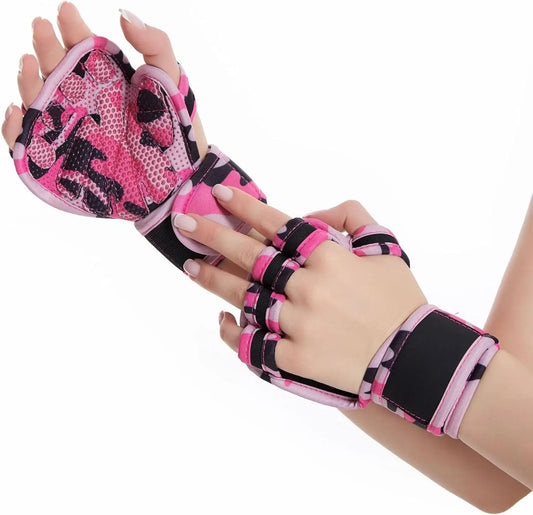 Breathable and non-slip half-finger gloves for women