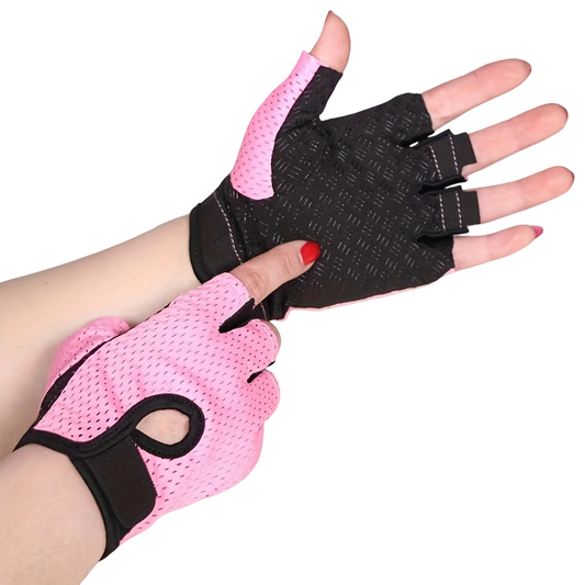 Unisex Breathable Non-Slip Half Finger Cycling Gym Gloves