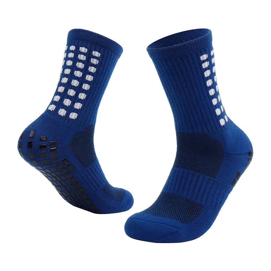 Unisex cotton sports socks with non-slip silicone sole 