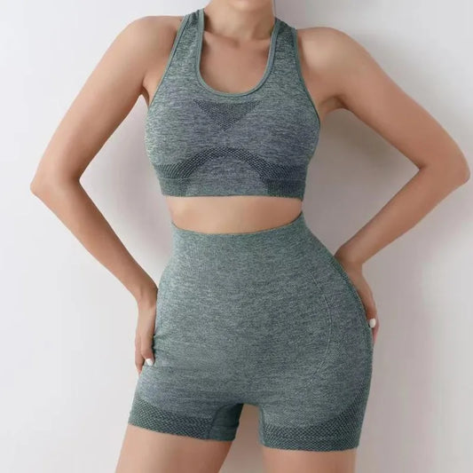 Conjunto deportivo sin costuras para mujer