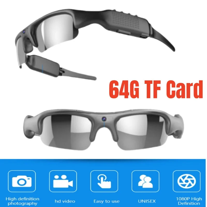 Gafas inteligentes con canara de video HD 1080P con aplicación WIFI, para deportes al aire libre