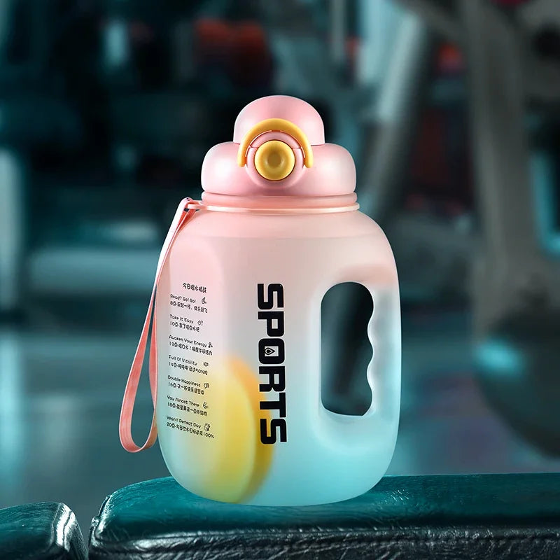 Botella de agua deportiva portátil de gran capacidad 1.6 y 2.0 Lt.