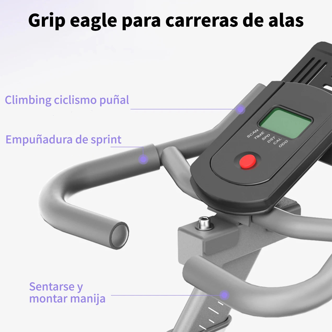 Bicicleta de fitness con tres ruedas fijas y magnéticas para entrenamiento y rehabilitación