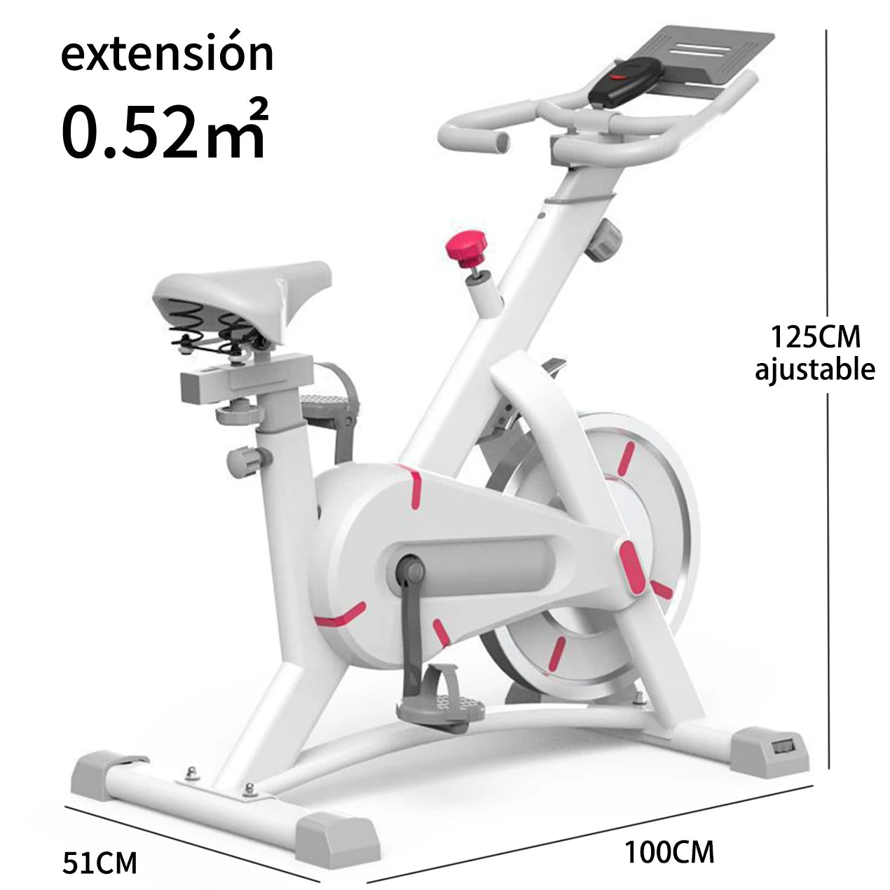 Bicicleta de fitness con tres ruedas fijas y magnéticas para entrenamiento y rehabilitación