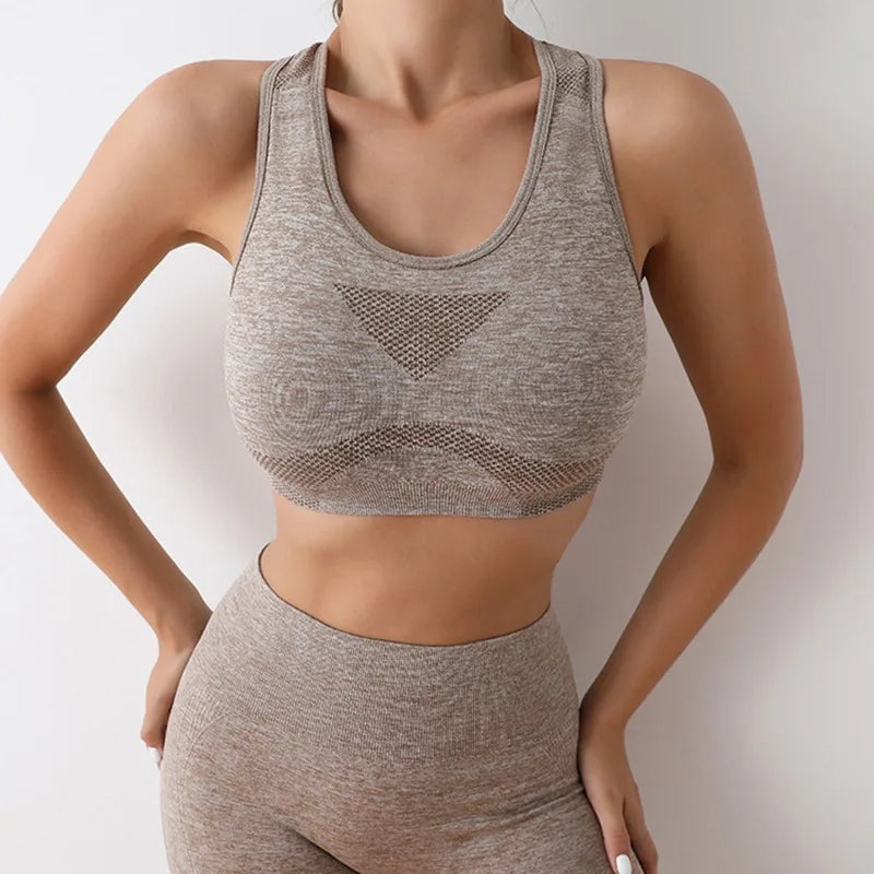 Conjunto deportivo sin costuras para mujer