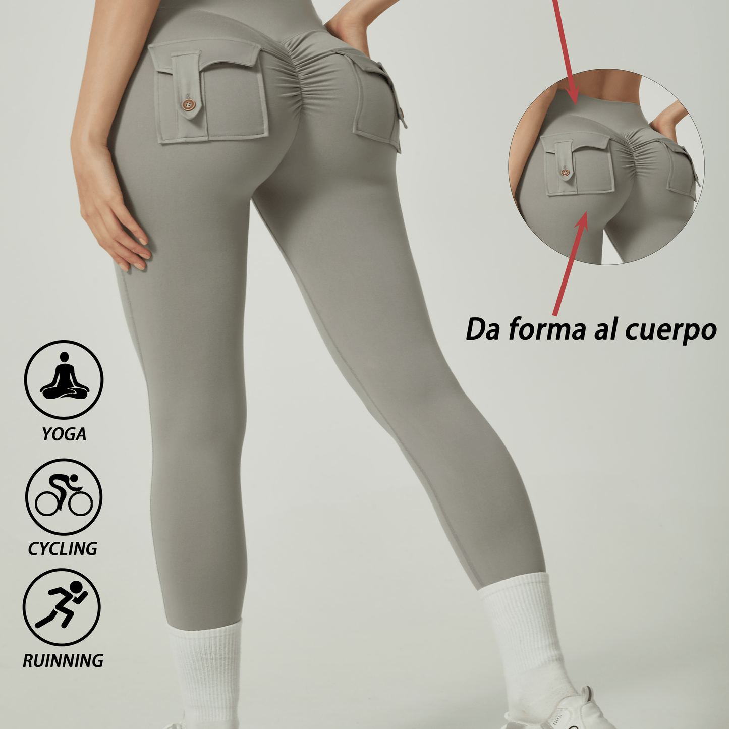 High waist leggings with elegant design