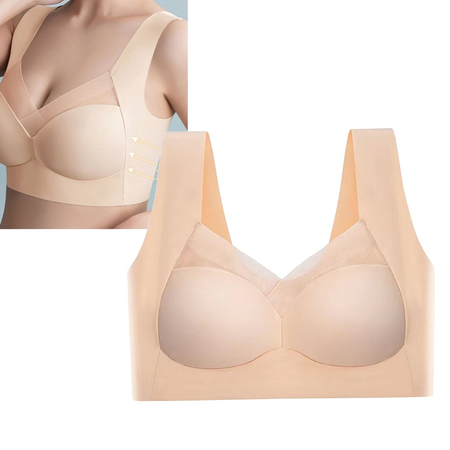 Set 3 Sports Bra color piel ultrafino