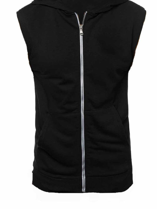 Sudadera con capucha sin mangas para hombre