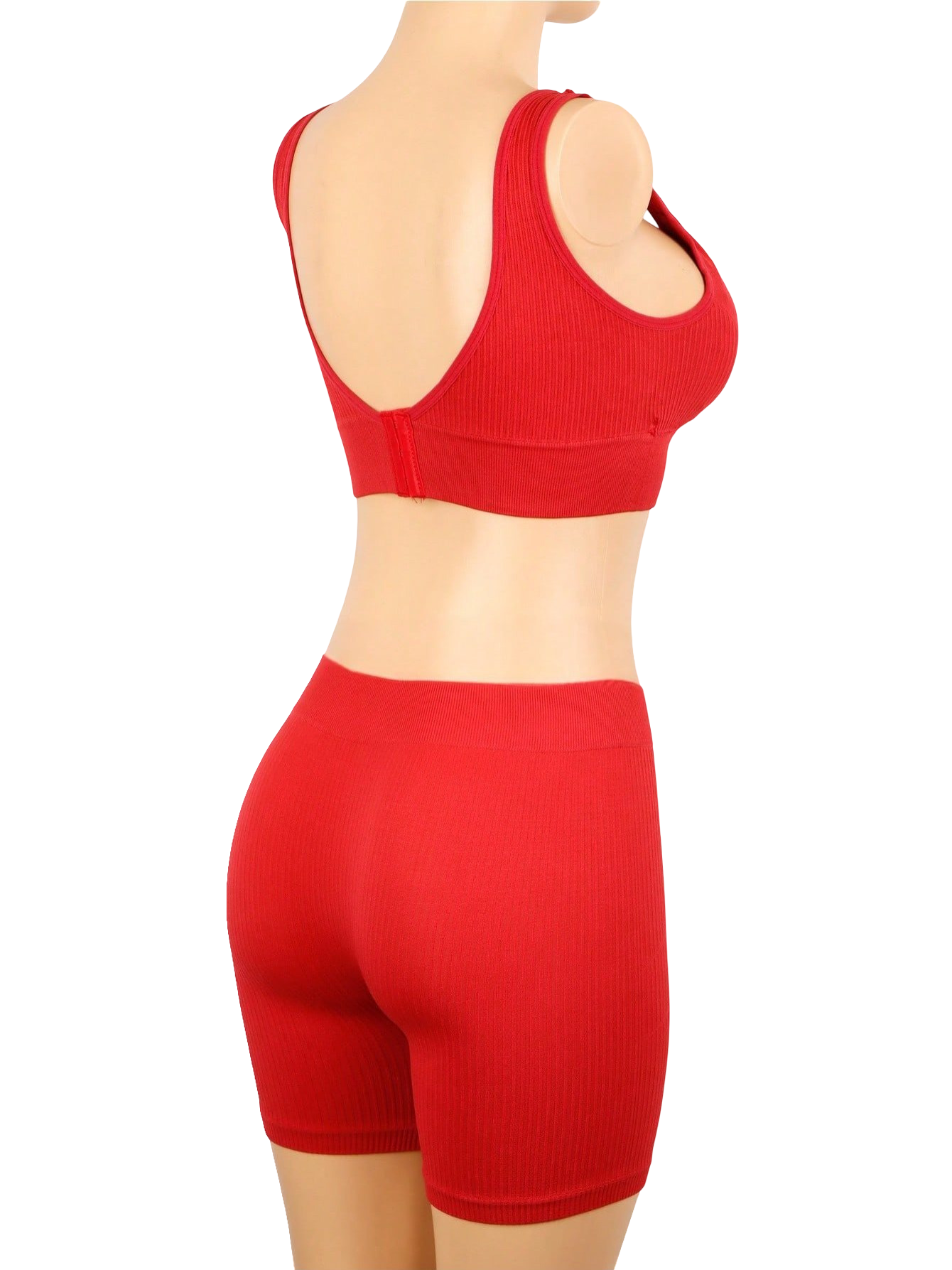 Women's Round Neck Sports Set, Aesthetic Top and Shorts for Women