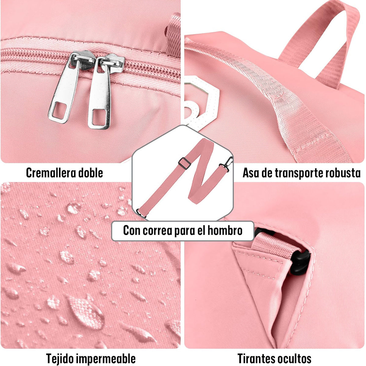 Large-capacity gym bag with dry and wet separation