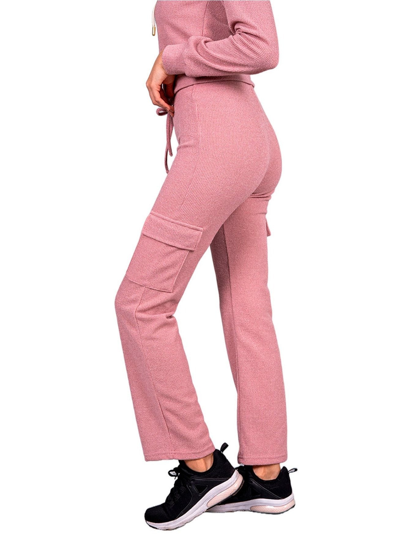 Conjunto de 2 piezas de pantalón y sudadera ultra cómodos para mujer