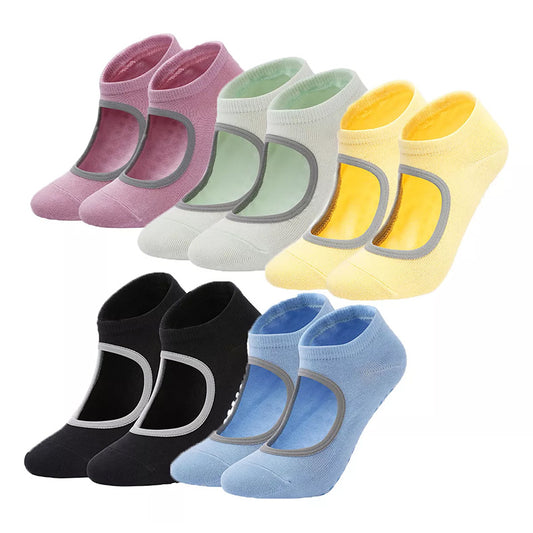 5 pares de calcetines de yoga antideslizantes para mujer