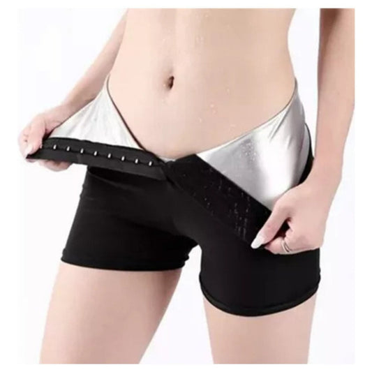 Sauna sports shorts with heat and sweat control