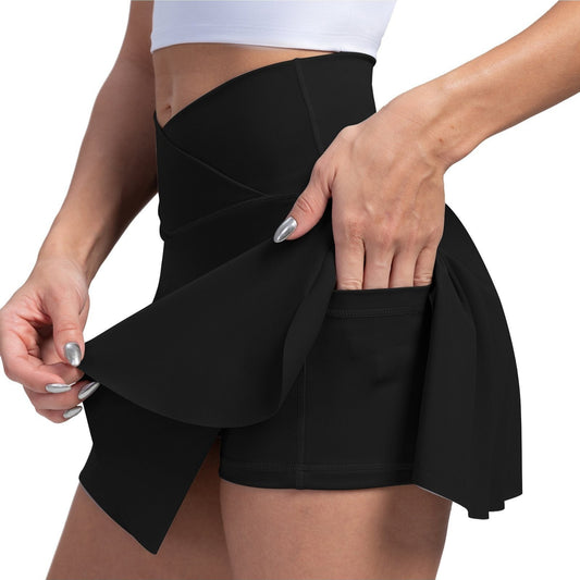 High-waisted sports skirt with pockets