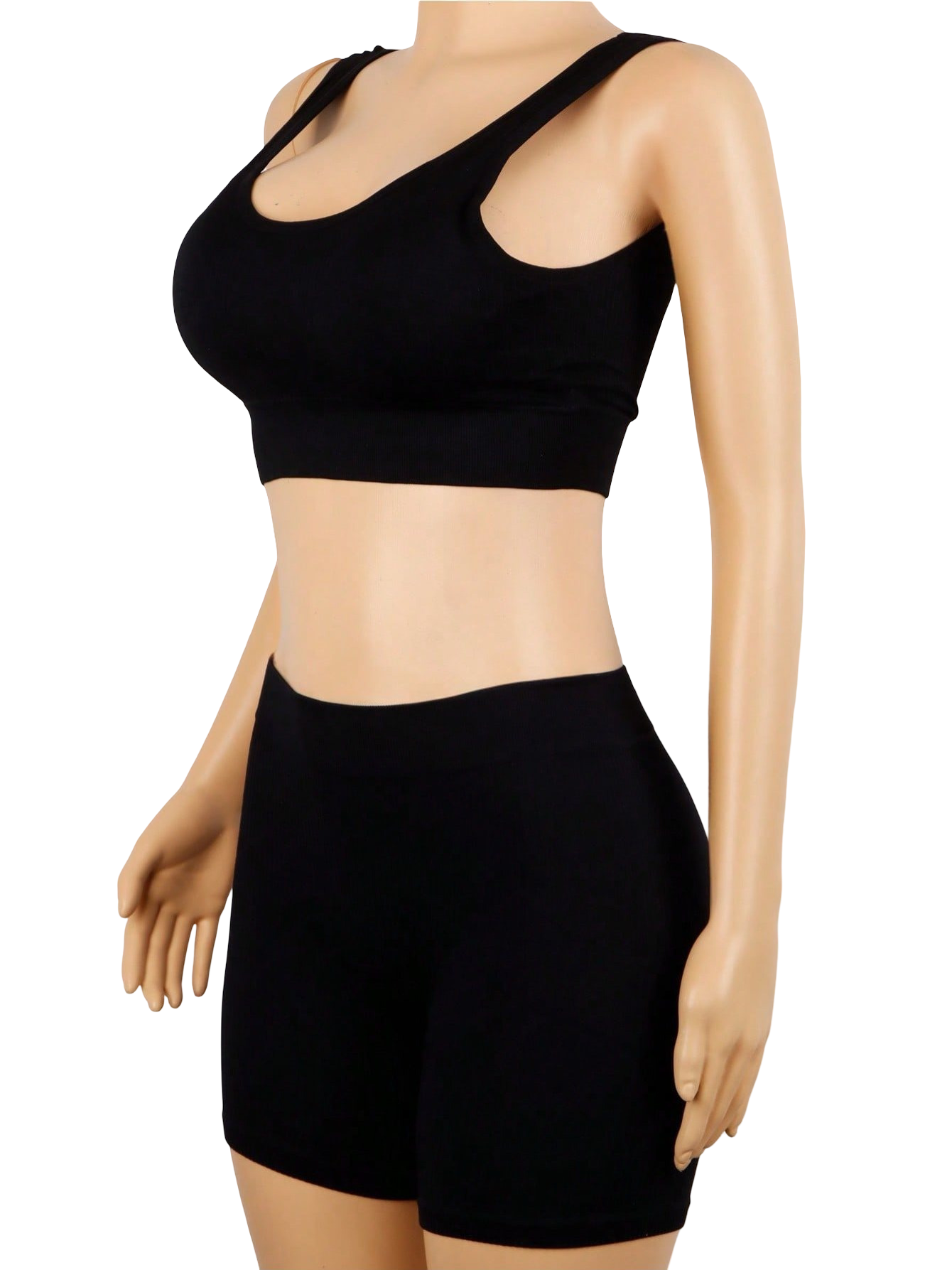 Women's Round Neck Sports Set, Aesthetic Top and Shorts for Women