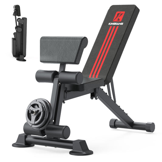 Banco de gimnasio plegable ajustable multiposición, de hierro