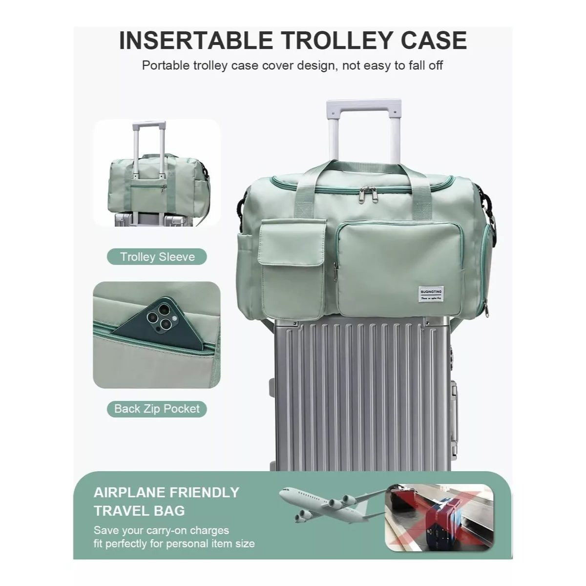 Bolsa de deporte para gimnasio, multibolsillos de gran capacidad, ideal para deportes y fitness, almacenamiento de viaje.