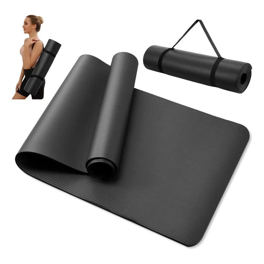Esterilla de yoga y pilates antideslizante tapete de 10 mm