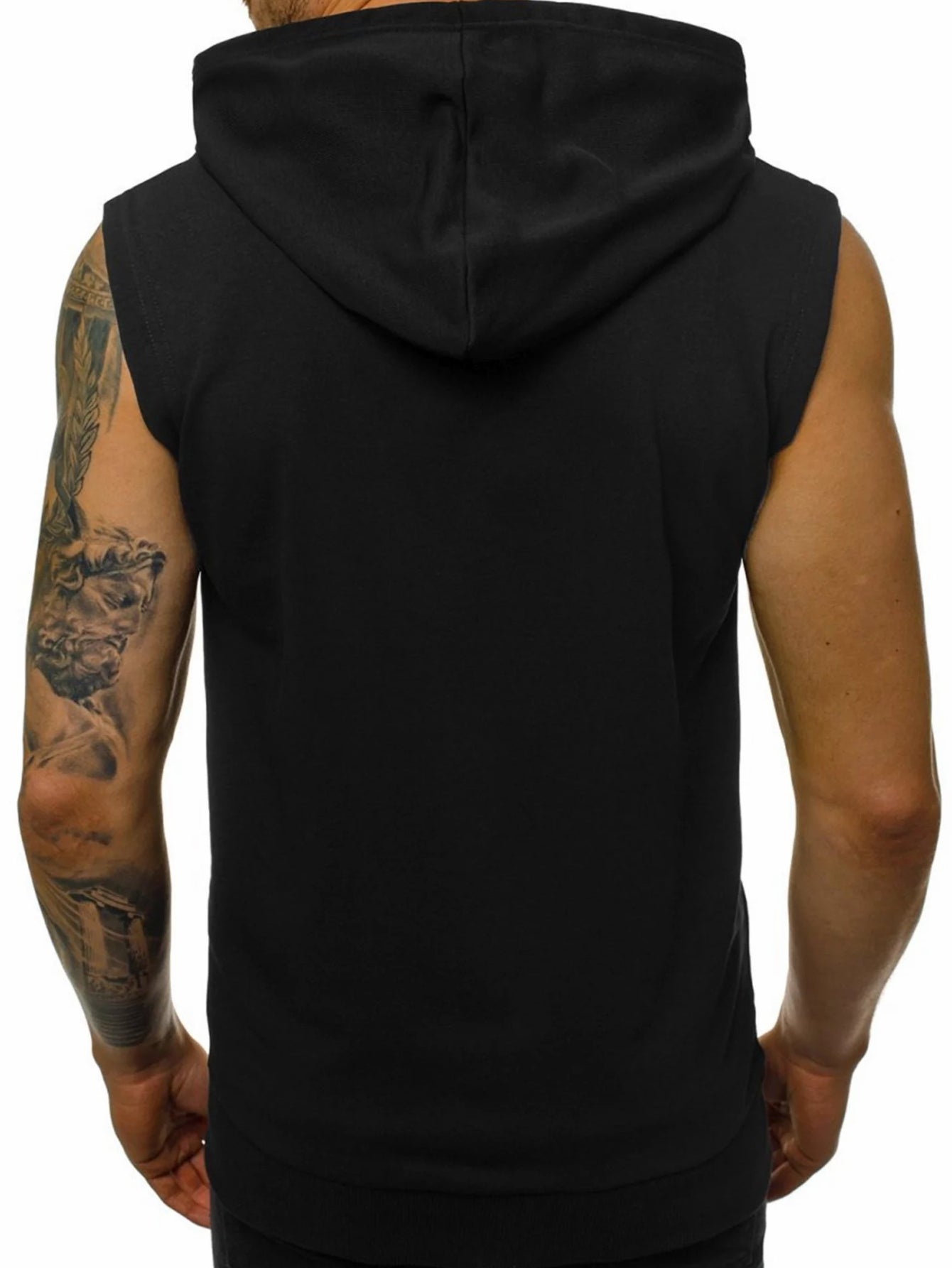 Sudadera con capucha sin mangas para hombre