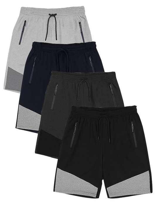 Set de 4 bermudas depotivas básicas para hombre