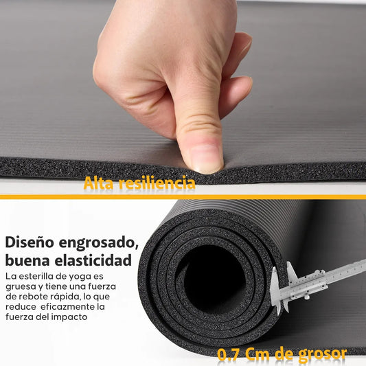 Esterilla de yoga y pilates antideslizante tapete de 10 mm
